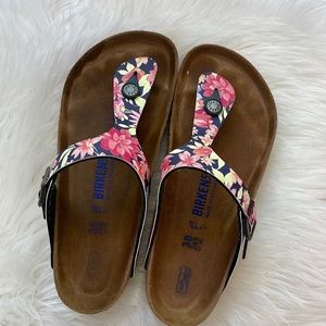 Birkenstock Gizeh Supernatural Flowers Navy size 38